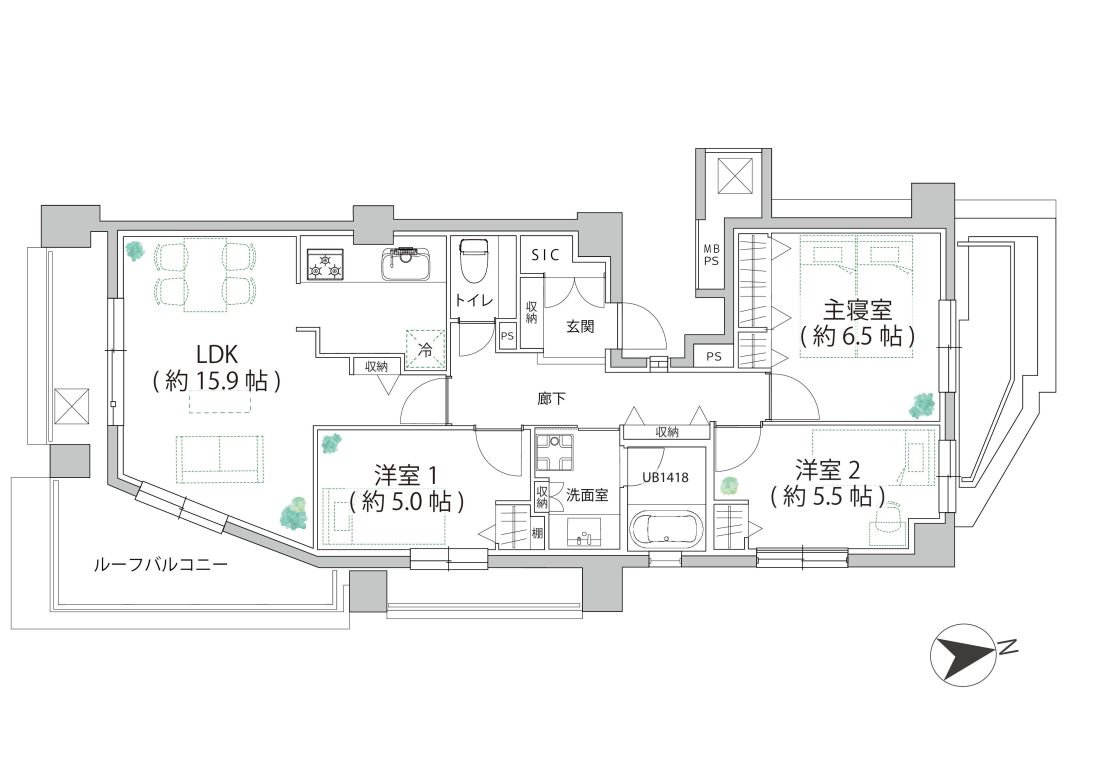 �����s�`�攒��3-17-15�̒��Ã}���V�����̉摜